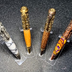 Botanical Pens - beautifully engraved artwork Hand turned bodies in variety of materials