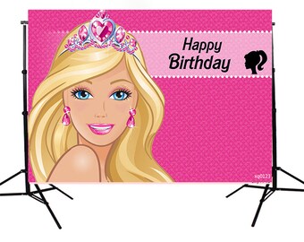 barbie theme backdrop