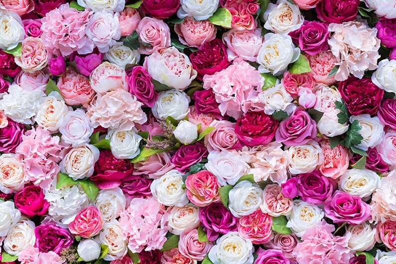 Rose Flowers Wedding Wall Backdrop For Photo Studio Romantic Etsy