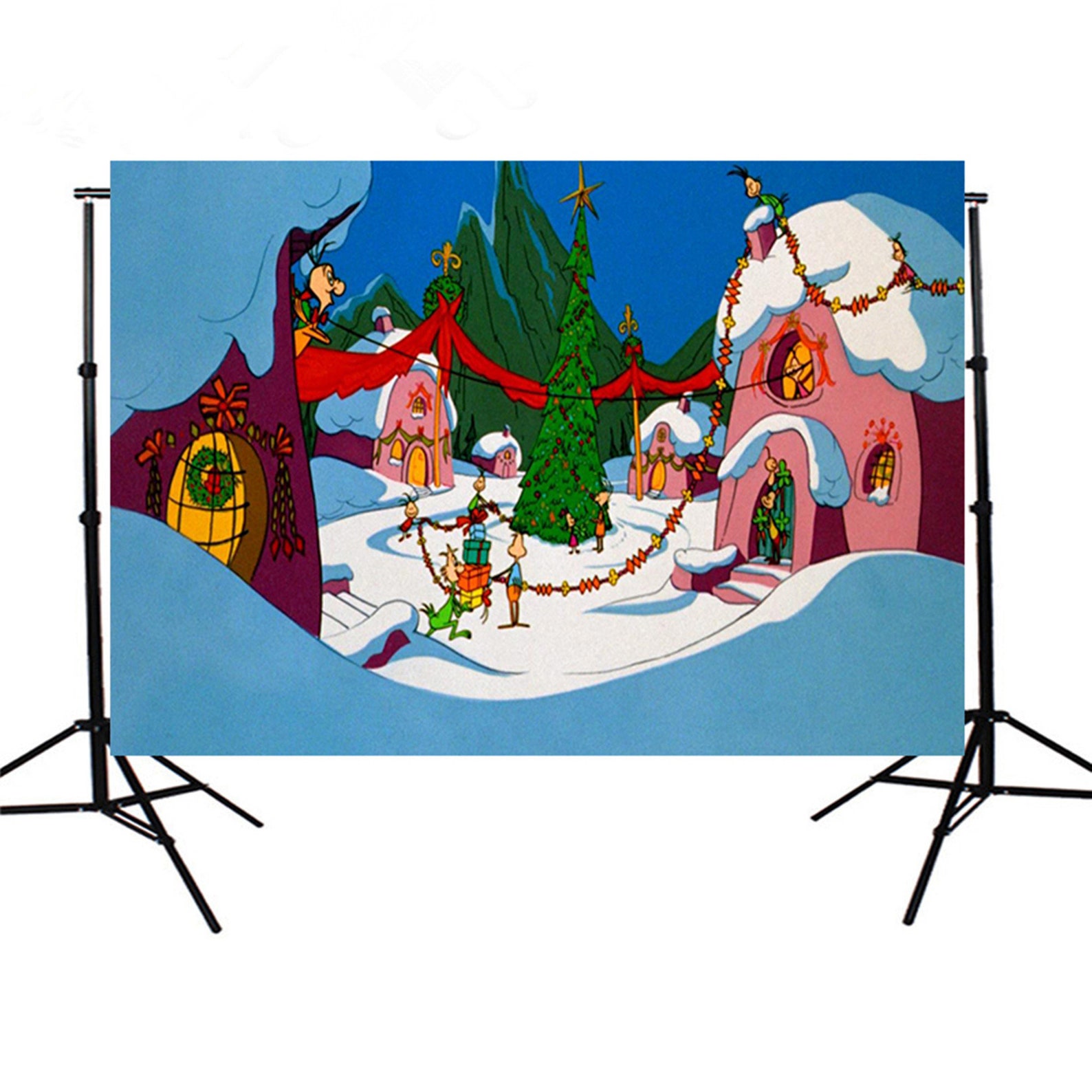 The Grinch Christmas Party Backdrops Custom Photo Studio Etsy