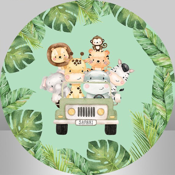 jungle safari background circle