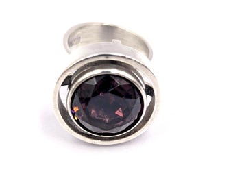 Vintage 1967 Swedish Modernist Silver Statement Ring: Size UK N, USA 6 3/4
