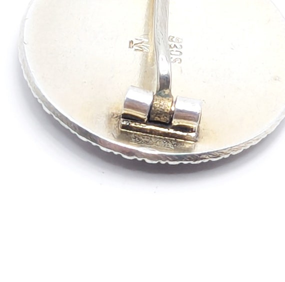 Art Deco silver Guilloche Enamel rose brooch. Cir… - image 4