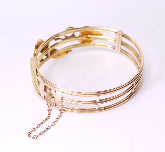 Edwardian 9ct gold bangle bracelet. Birmingham ha… - image 4