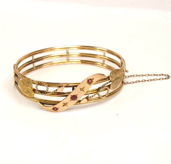 Edwardian 9ct gold bangle bracelet. Birmingham ha… - image 2