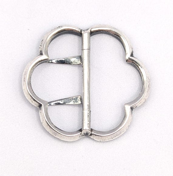 Antique Solid Silver Paste Buckle - image 10