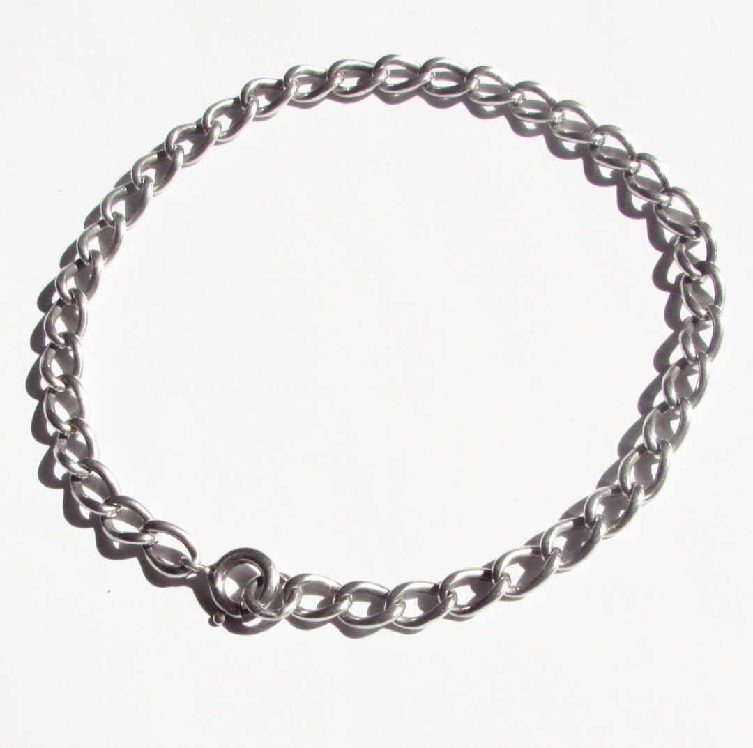 Antique / Victorian Sterling Silver Watch Chain Made Into a Etsy