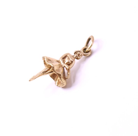 Vintage 9ct gold dancing ballerina charm pendant.… - image 10