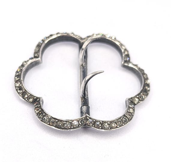 Antique Solid Silver Paste Buckle - image 8