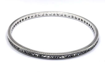 Antique German Silver & Paste Art Deco 1920s Bangle / Armlet
