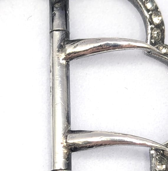 Antique Solid Silver Paste Buckle - image 4