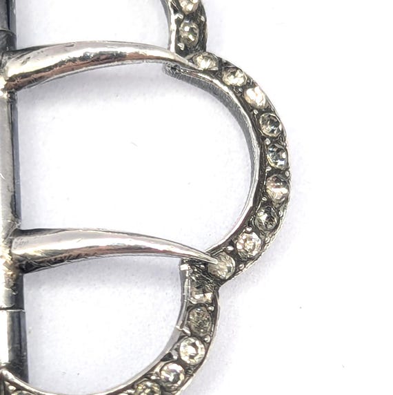Antique Solid Silver Paste Buckle - image 5