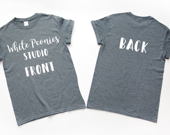 Front And Back Mockup Gildan 500 Dark Heather