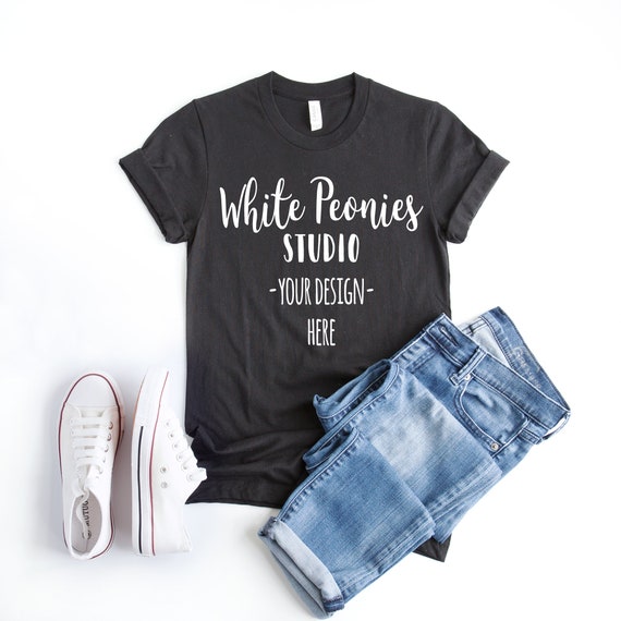 Black Tshirt Mockup Bella Canvas Mockup Shirt Mockup Etsy