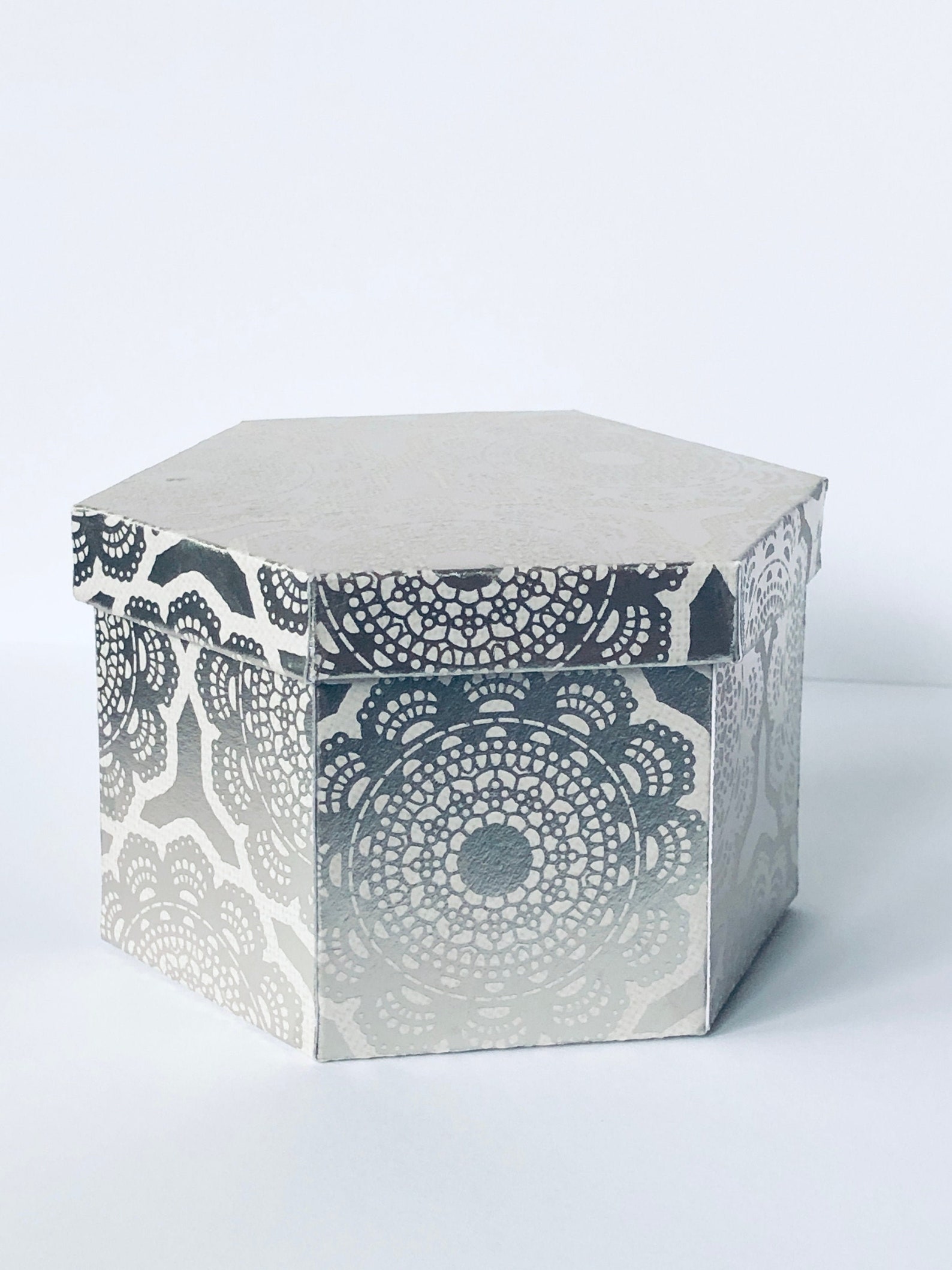 Hexagon Gift Box With Lid empty Etsy