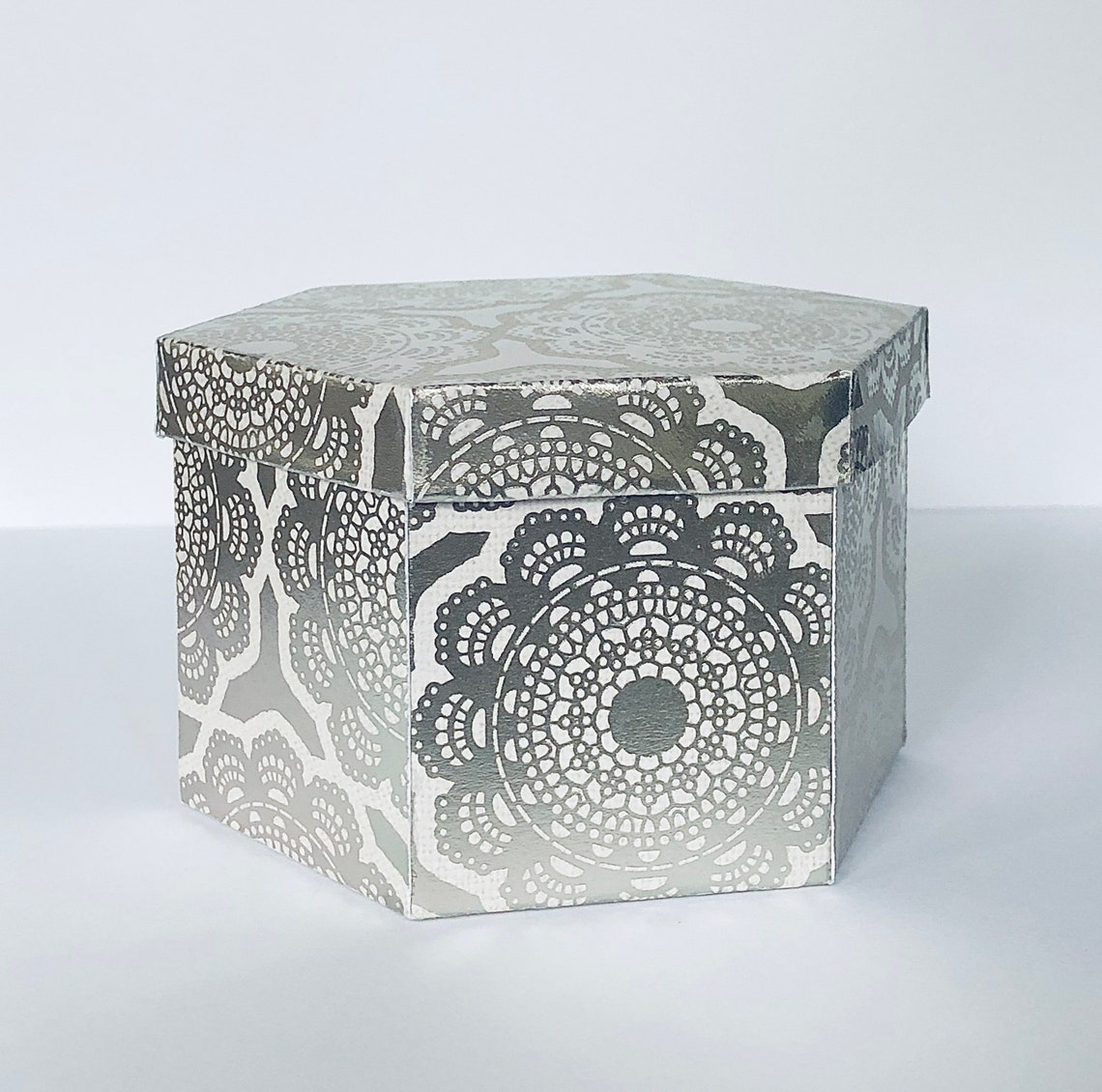 Hexagon Gift Box With Lid empty Etsy