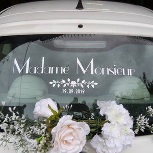 Customizable car sticker. Wedding car sticker. Just Married Sticker