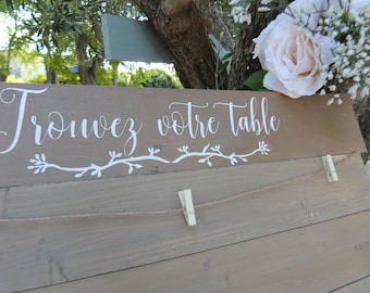 Sticker pour plan de table. Sticker " trouvez votre table". Trouvez votre place, find your seat