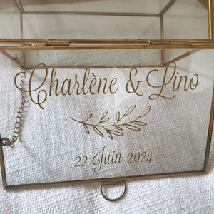 Sticker urne de mariage ou boite d'alliance  personnalisable.