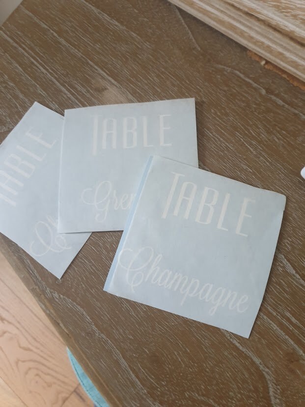 Customizable Table Name Stickers / Table Numbers. Table Name Sticker - Etsy