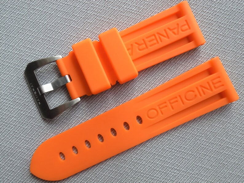 Panerai 24mm Rubber Watch Strap with buckle Etsy