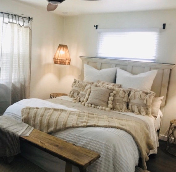 Custom Headboard Made From Vintage 90yr Old Door Queen Or King Available Free Shipping