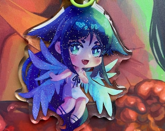 Saya No Uta: 3.5” Glitter Epoxy Charm