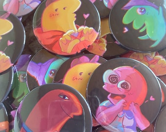 Lachende vrienden 58 mm-badges