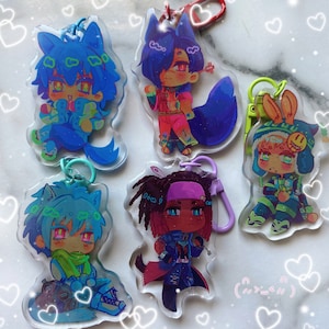 DRAMAtical Murder: 2.5 inch Glitzer Epoxy Anhänger