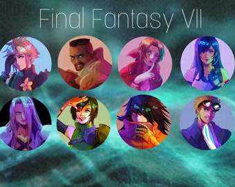 58mm Final Fantasy VII Badges