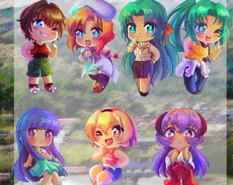 3” Higurashi No NaKu Koro Ni Glitter Epoxy Charms