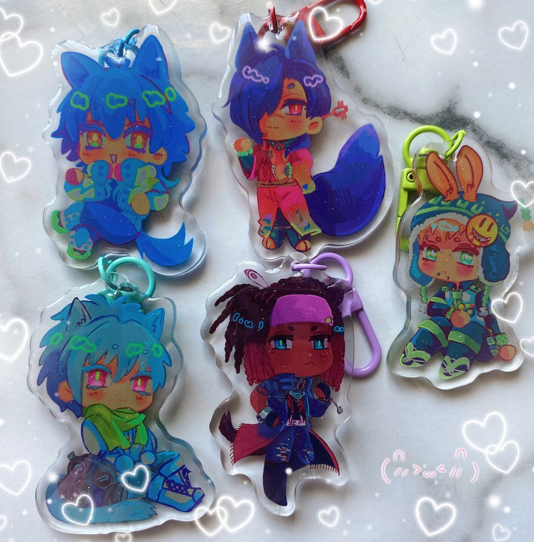 DRAMAtical Murder ホログラムリボンアクセサリー レア Dramatical Murder: 2.5 Inch Glitter Epoxy Charms - Etsy
