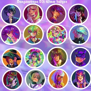 45mm Danganronpa V3 Badges