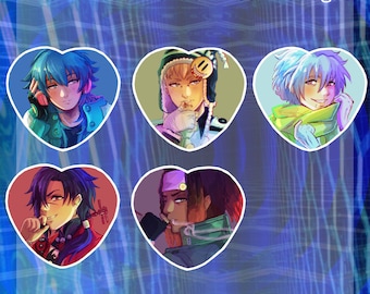 DRAMAtical Murder Heart Badges