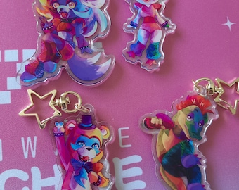 Amuletos holográficos de doble cara de Five Nights at Freddys de 3"