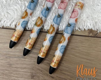 made to order boho pumpkin refillable gel pen! cute fall pen, pumpkin pen, pumpkin vibes