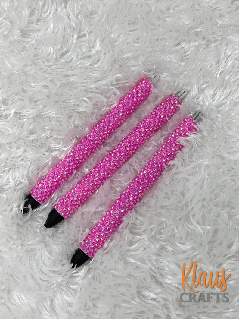 Made to Order Hot Pink Rhinestone Refillable Gel Pen! Pink Rhinestone ...