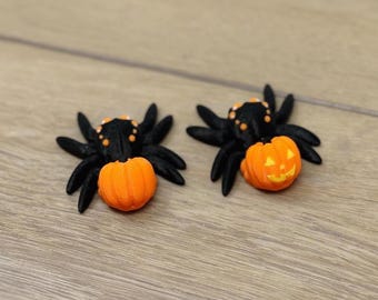 Spooky 3D Printed Spider with Pumpkin Body | Halloween Fidget Toy | Trick or Treat Gift