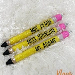 made to order pencil pen refillable gel pen! teacher pen, great teacher gift. Teacher appreciation pen