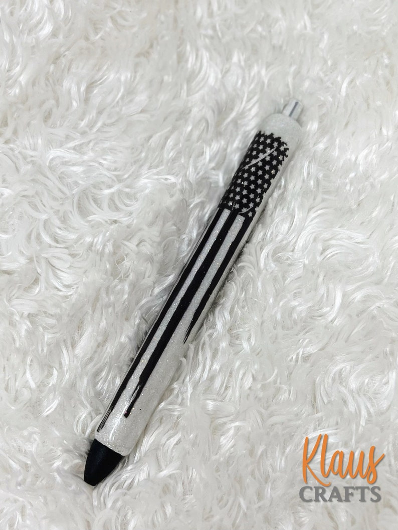 Made to Order Thin Blue Line Pen, Personal Refillable Gel Pen! Blue ...