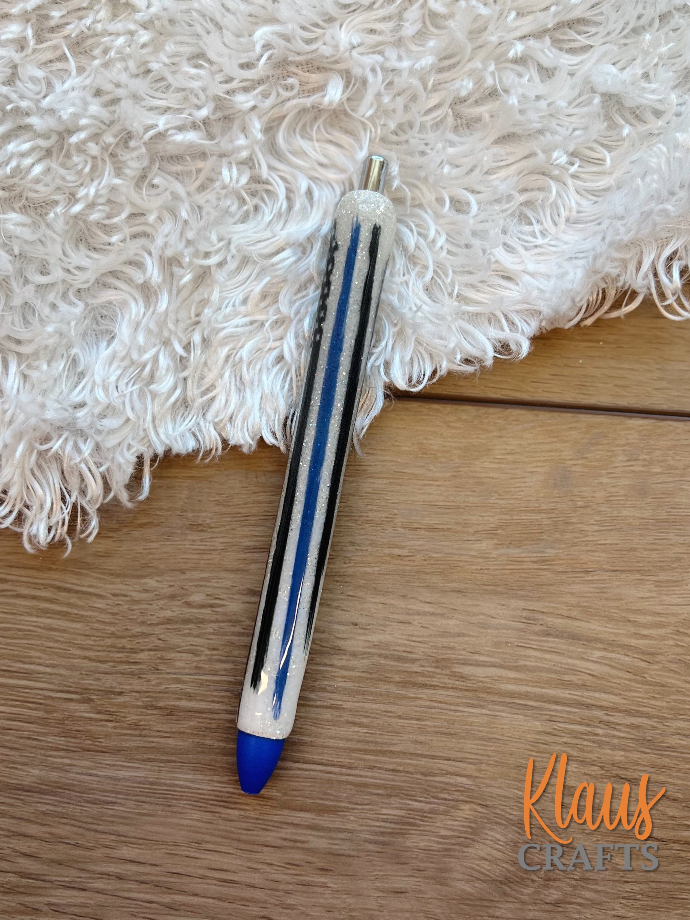 Made to Order Thin Blue Line Pen, Personal Refillable Gel Pen! Blue ...