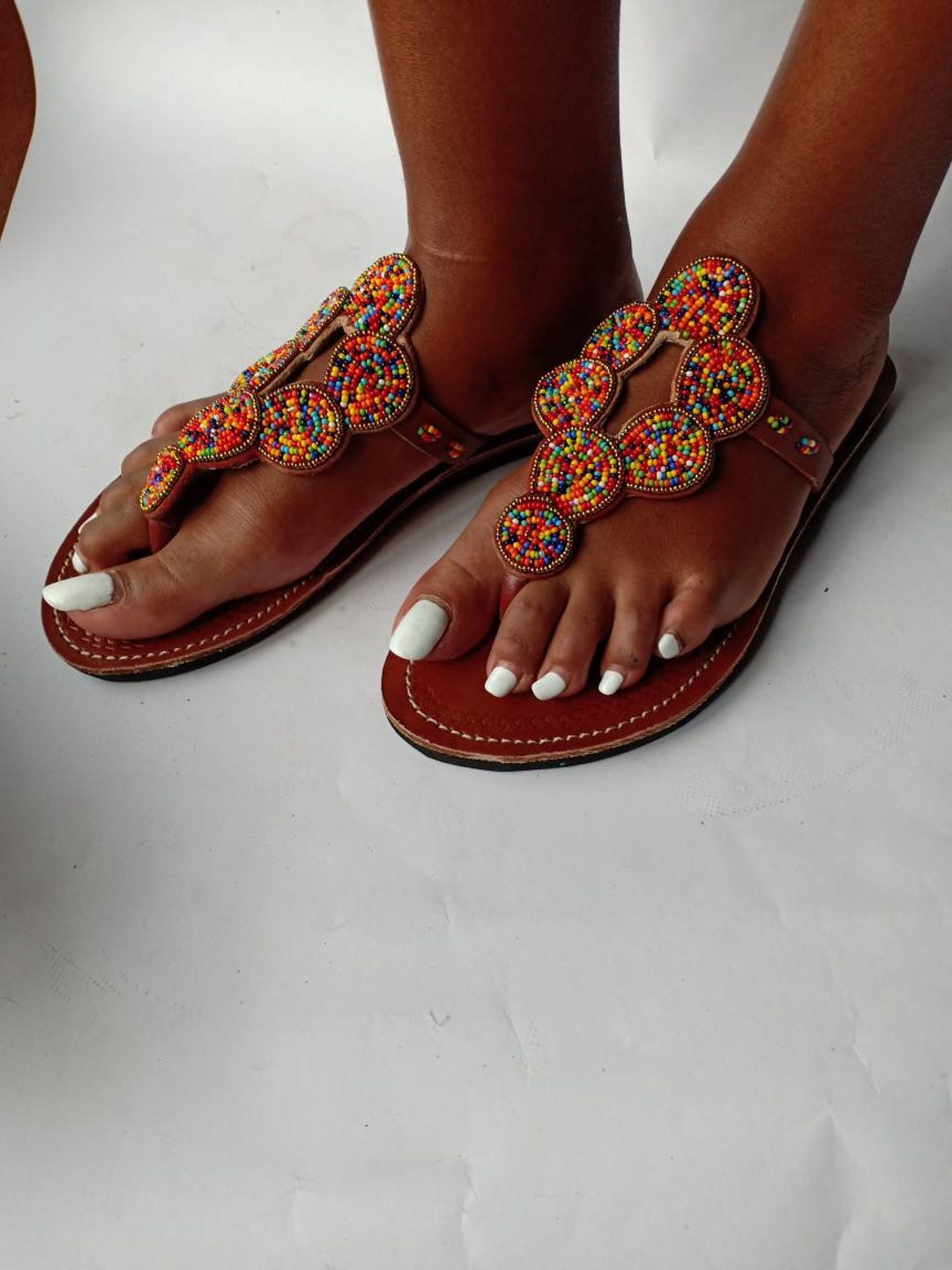 ON SALE African Leather Sandalsbrown Sandalswomen - Etsy