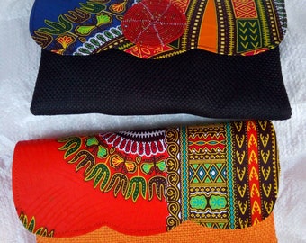 set of 2 African purses, bags,African print bag, women purses , christmas gift for her, wedding clutch bags