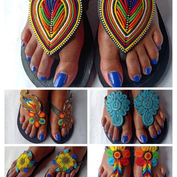 ON SALE:Beaded sandals/sandals women leather/African Beaded sandals/sandals women/leather sandals women/summer sandals/mothers day gift.