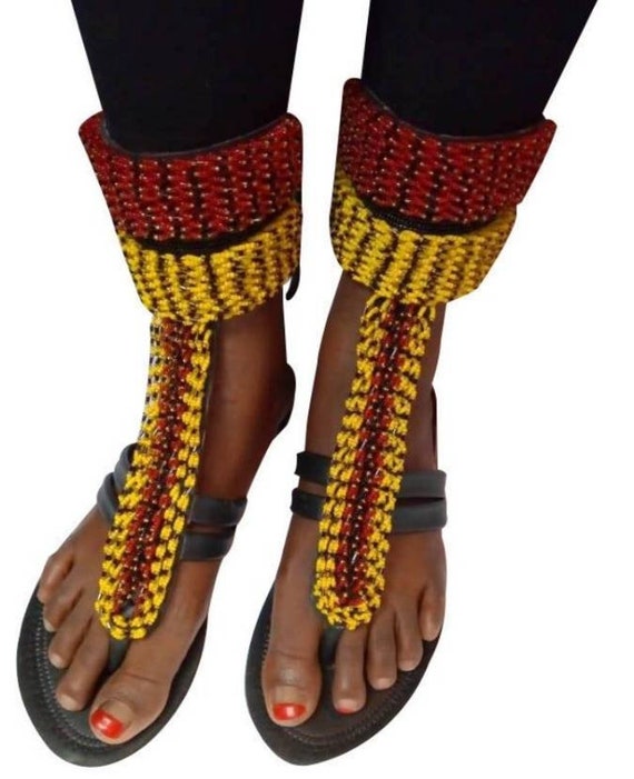 ankara gladiator sandals