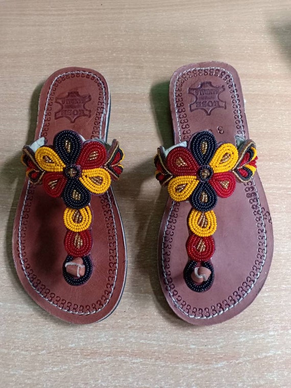 ON SALE:Maasai sandals African beaded sandals women sandals | Etsy