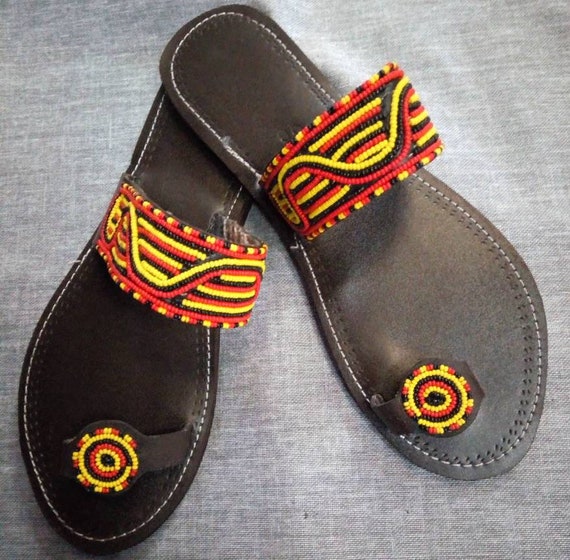 ON Sale:maasai Sandalshandmade Sandals African Beaded | Etsy