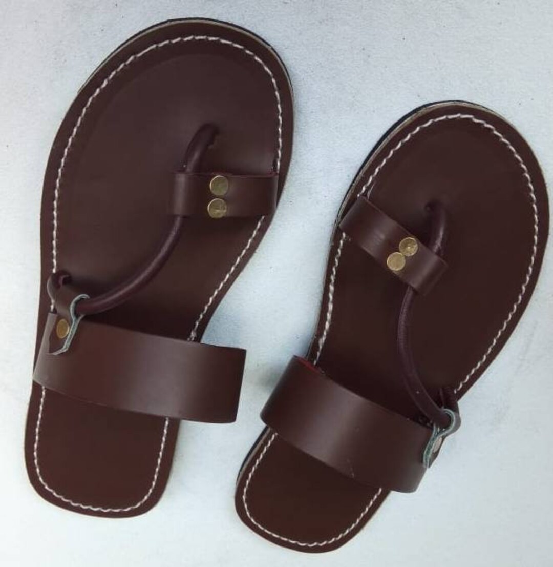 ON SALE Brown Father's Day Gifthandmad Men Sandalsmen - Etsy Canada