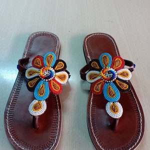 ON SALE:Beaded sandals/sandals women leather/African Beaded sandals/sandals women/leather sandals women/summer sandals/mothers day gift.