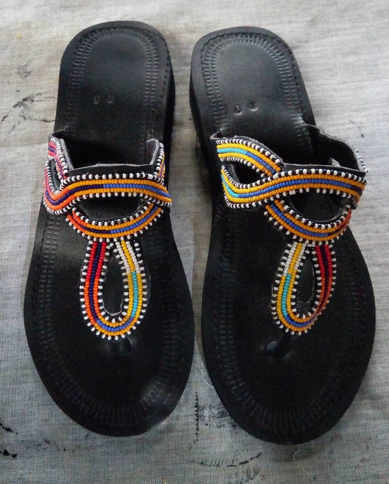 African Beaded Sandalswomen Shoes Maasai Sandals kenyan Etsy